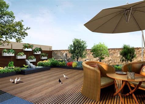 100平屋顶花园装修风格效果图