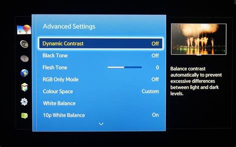 advanced picture settings