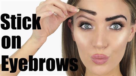how to stick your eyebrows