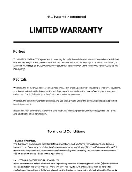 limited warranty中文意思