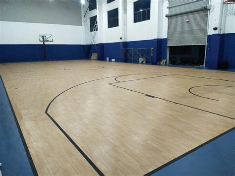 pvc运动地板篮球场效果图