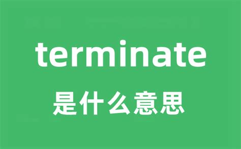 terminate是什么意思中文